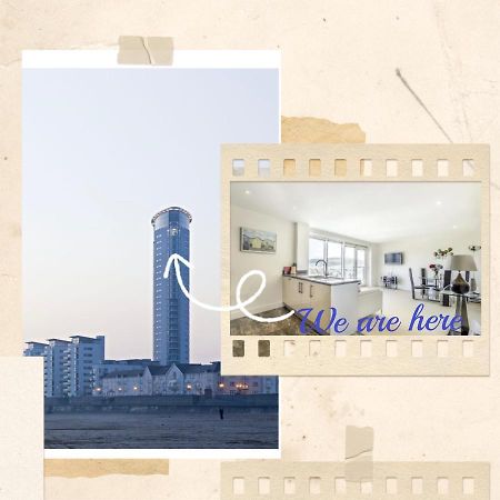 شقة Beach On The Doorstep Meridian Tower Marina سوانسي المظهر الخارجي الصورة